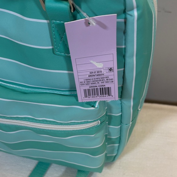 Striped Aqua Mini Backpack - Picture 4 of 4